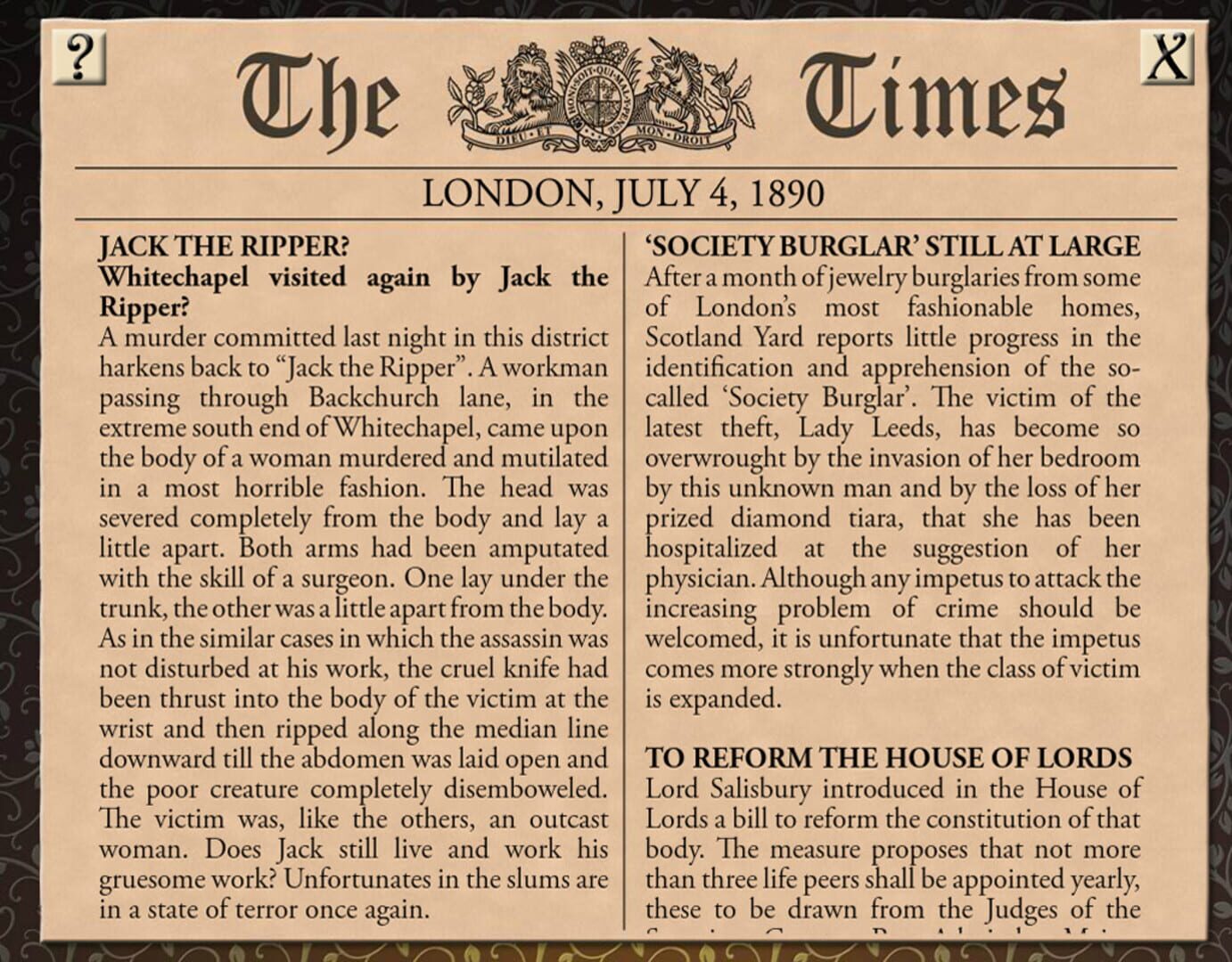Game screenshot